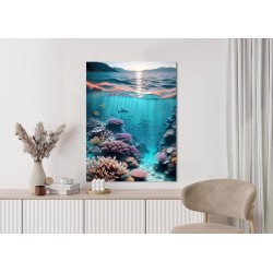 Poster Unterwasserleben Und Die Strahlen Der Aufgehenden Sonne