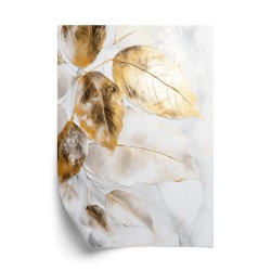 Poster Goldene Blätter Am Ast