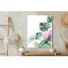 Poster Botanisches Muster Aus Aquarell-Monstera Und Palmblättern