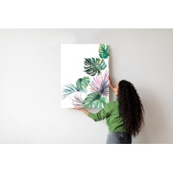 Poster Botanisches Muster Aus Aquarell-Monstera Und Palmblättern