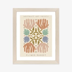 Poster Minimalistische Bunte Boho-Blumen