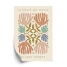 Poster Minimalistische Bunte Boho-Blumen