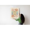 Poster Minimalistische Bunte Boho-Blumen