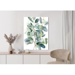 Poster Eukalyptuszweigstrauß Mit Aquarell Bemalt