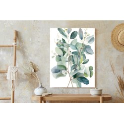 Poster Eukalyptuszweigstrauß Mit Aquarell Bemalt