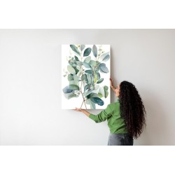 Poster Eukalyptuszweigstrauß Mit Aquarell Bemalt