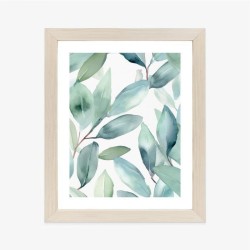 Poster Aquarell-Lorbeerblätter