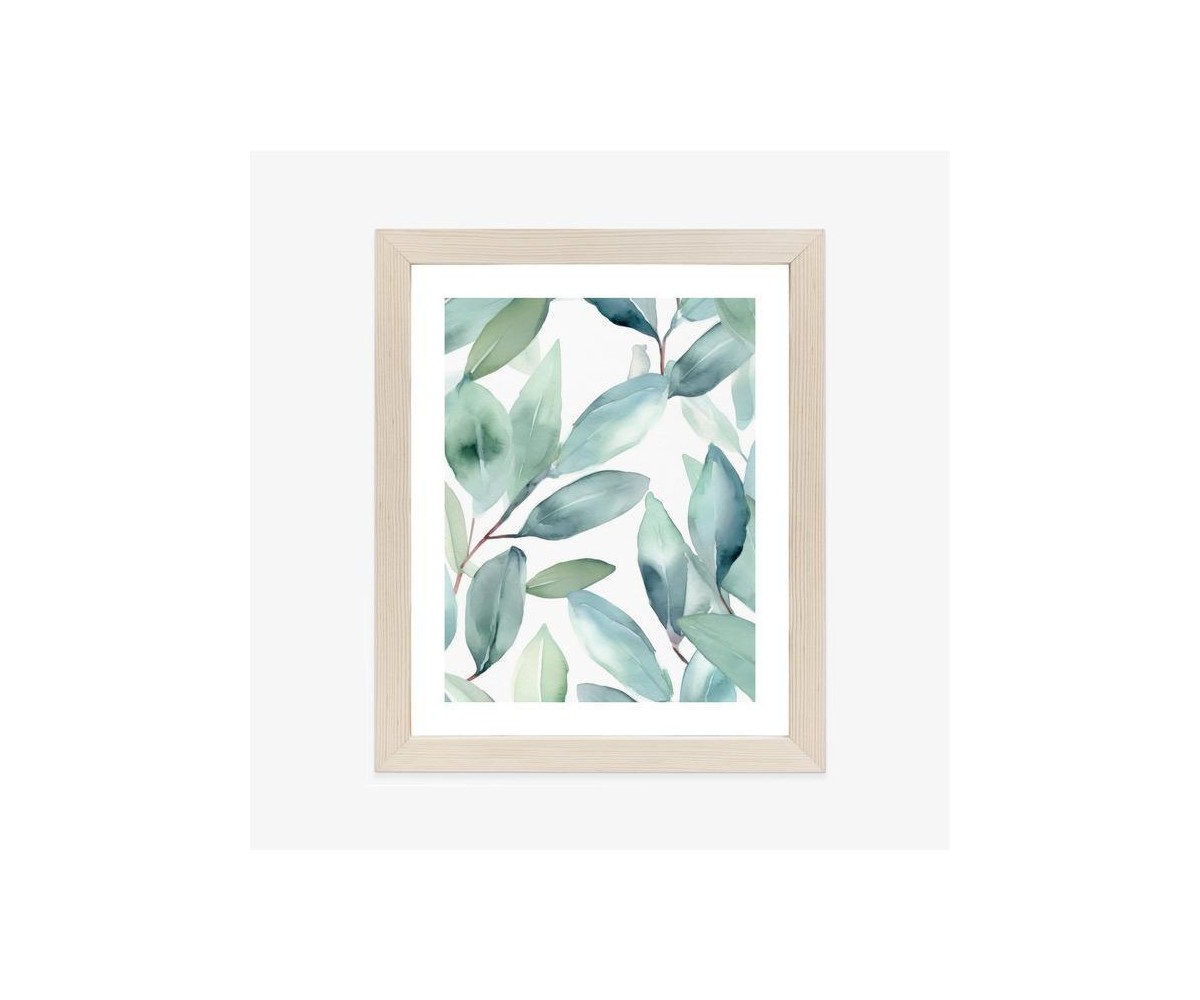 Poster Aquarell-Lorbeerblätter