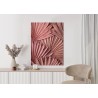 Poster Rosa Palmblätter Im Boho-Stil