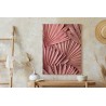 Poster Rosa Palmblätter Im Boho-Stil