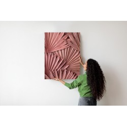 Poster Rosa Palmblätter Im Boho-Stil