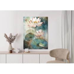 Poster Lilien Mit Großen Blättern