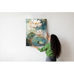 Poster Lilien Mit Großen Blättern