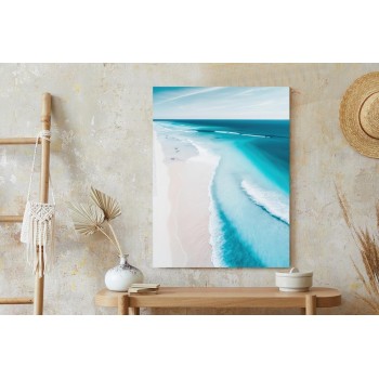 Poster Blaues Meer Und Tropischer Weißer Sandstrand