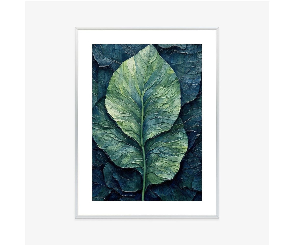 Poster Natur Abstraktes Grünes Blatt