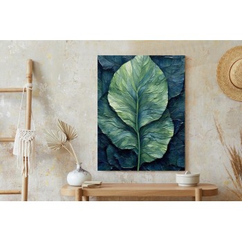 Poster Natur Abstraktes Grünes Blatt