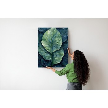 Poster Natur Abstraktes Grünes Blatt