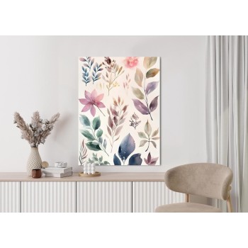 Poster Bunte Blätter Mit Aquarell Bemalt