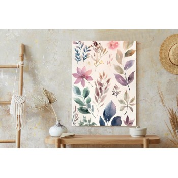 Poster Bunte Blätter Mit Aquarell Bemalt