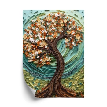 Poster Herbstbaum-Abstraktion