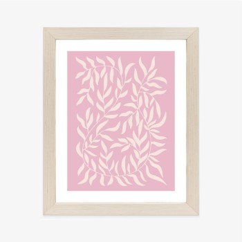 Poster Minimalistische Pflanzen Auf Rosa Hintergrund