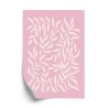 Poster Minimalistische Pflanzen Auf Rosa Hintergrund