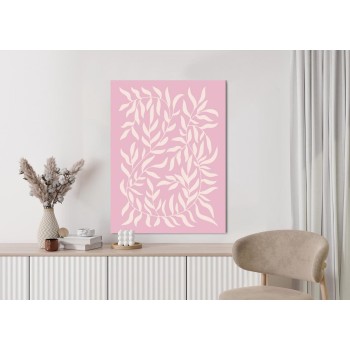Poster Minimalistische Pflanzen Auf Rosa Hintergrund