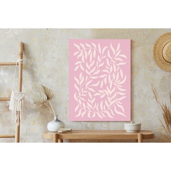 Poster Minimalistische Pflanzen Auf Rosa Hintergrund