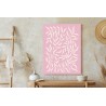 Poster Minimalistische Pflanzen Auf Rosa Hintergrund