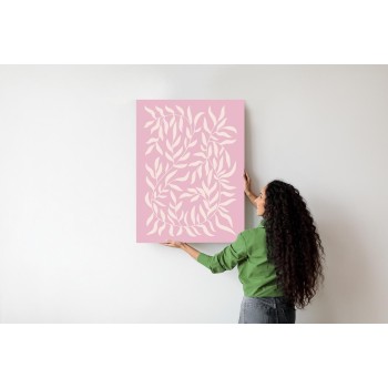 Poster Minimalistische Pflanzen Auf Rosa Hintergrund