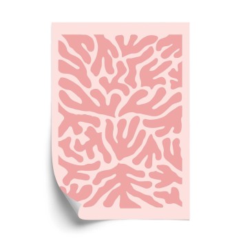 Poster Abstraktes Botanisches Pflanzenmuster Im Matisse-Stil