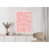 Poster Abstraktes Botanisches Pflanzenmuster Im Matisse-Stil