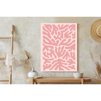 Poster Abstraktes Botanisches Pflanzenmuster Im Matisse-Stil