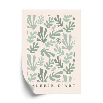 Poster Retro-Botanisches Muster  Inspiriert Von Matisse