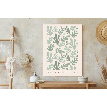 Poster Retro-Botanisches Muster  Inspiriert Von Matisse