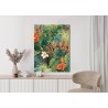 Poster Bunte Pflanzen Und Blumen Tropisches Muster