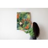 Poster Bunte Pflanzen Und Blumen Tropisches Muster