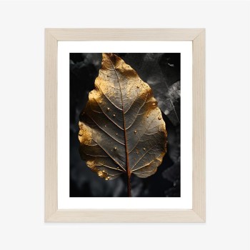 Poster Blattgold Im Vintage-Stil