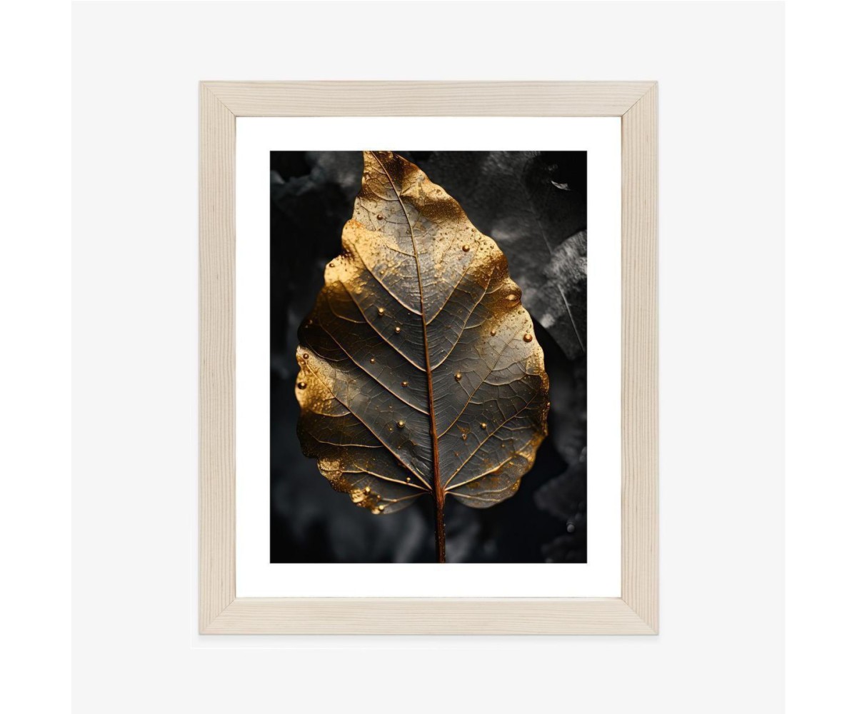 Poster Blattgold Im Vintage-Stil