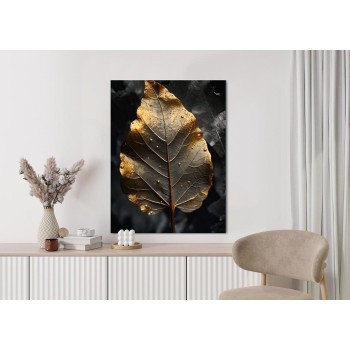 Poster Blattgold Im Vintage-Stil