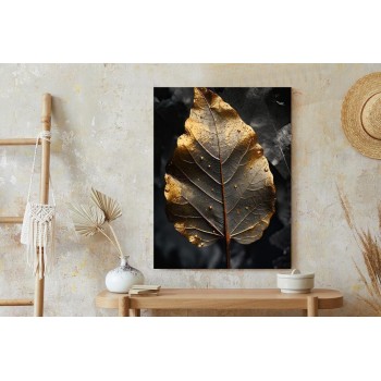 Poster Blattgold Im Vintage-Stil