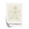 Poster Botanische Beige Blätter Und Blüten