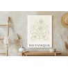 Poster Botanische Beige Blätter Und Blüten