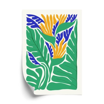 Poster Abstrakte Pflanzen Im Matisse-Stil