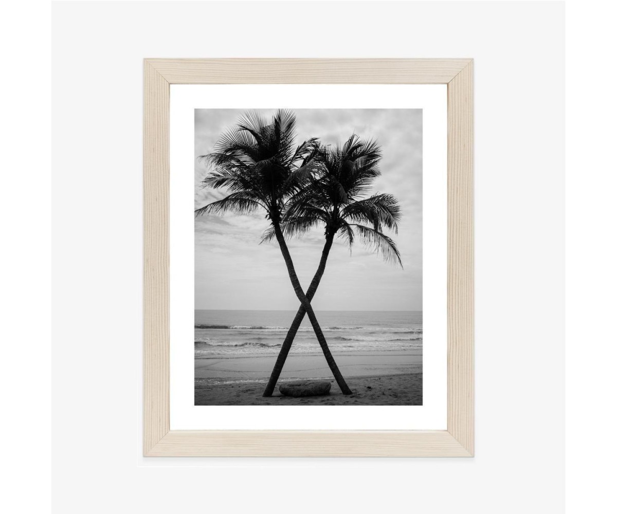 Poster Zwei Kokospalmen Und Das Meer