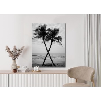 Poster Zwei Kokospalmen Und Das Meer