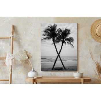 Poster Zwei Kokospalmen Und Das Meer