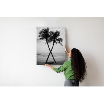 Poster Zwei Kokospalmen Und Das Meer