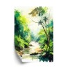 Poster Dschungel Aus Palmen Und Fluss