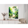 Poster Dschungel Aus Palmen Und Fluss